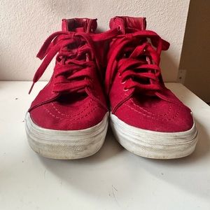 Red Vans size 6.5